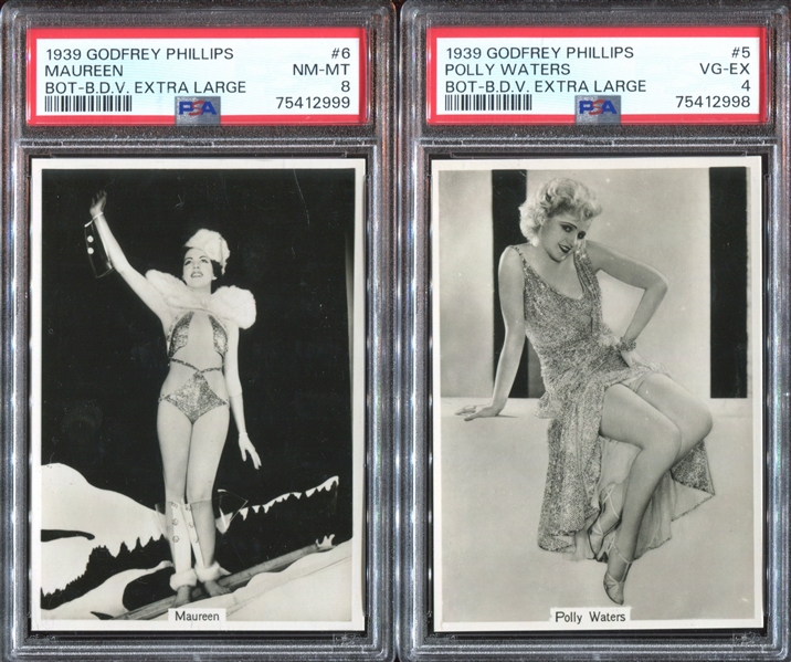 1939 Godfrey Phillips – Beauties of Today Lot of (8) PSA-Graded Cards