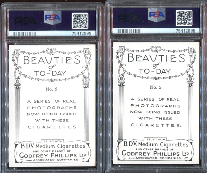 1939 Godfrey Phillips – Beauties of Today Lot of (8) PSA-Graded Cards