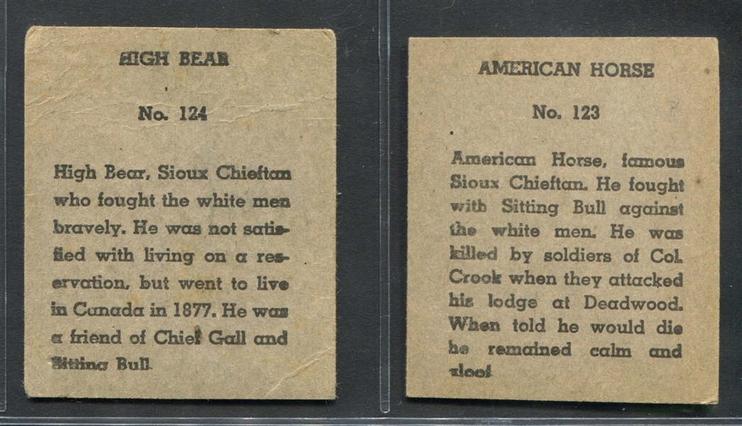 R184-2 W.S. Corp Indian Chiefs Near Complete Set (20/24) 