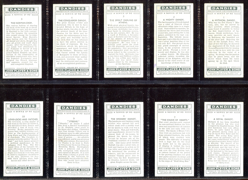 1932 John Player Dandies Complete Set of (50) Cards