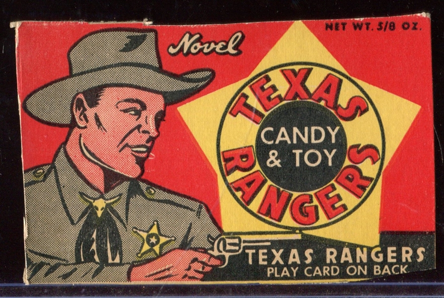 R722-28 Novel Candy Texas Rangers Card and Box Panel