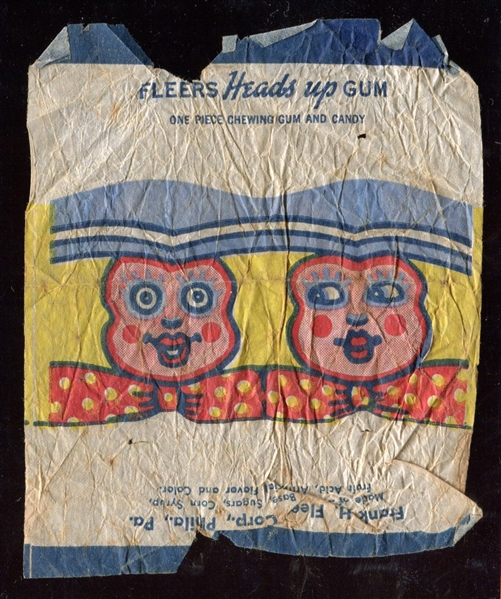 R180 Fleer Heads Up Gum Wrapper - TOUGH Type