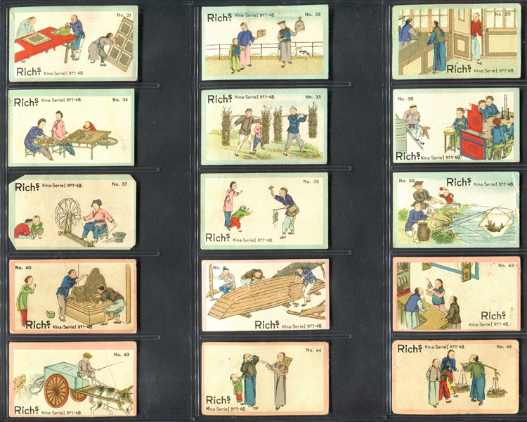 1910's Rich's Chinese Trades Complete Set of (48) Cards