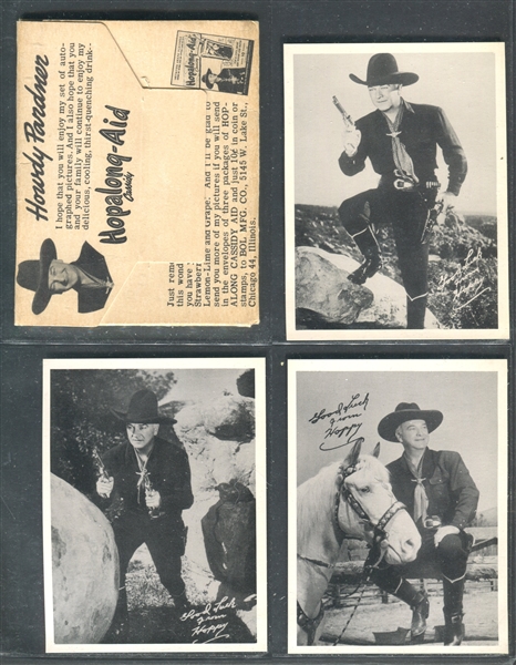 F-UNC Hopalong-Aid Hopalong Cassidy Folio with (12) Photos and Extra Hopalong Piece