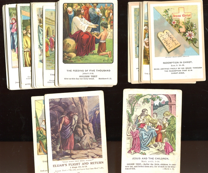 Vintage 1890's-1910's Sunday School Cards From 3-4 Different Manufacturers