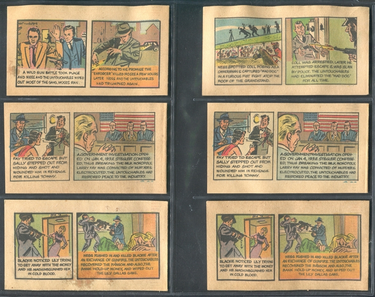 1962 Leaf Untouchables Lot of Booklets, Stickers and Wrappers with Unopened Pack