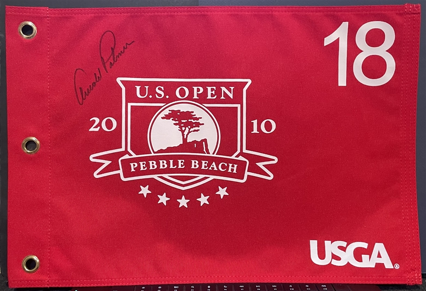 Autographed Arnold Palmer 2010 U.S. Open (Pebble Beach) Pin Flag