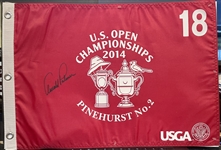 Autographed Arnold Palmer 2014 U.S. Open (Pinehurst No.2) Pin Flag