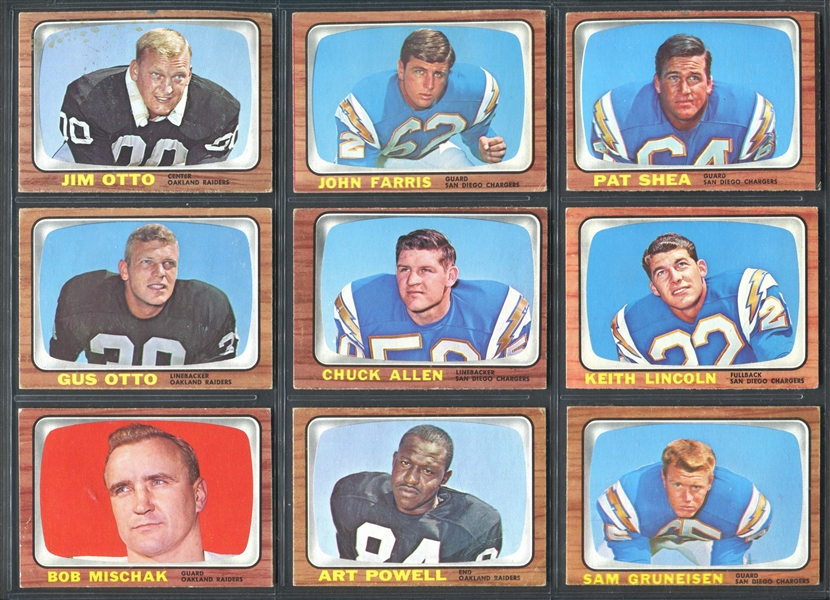 1966 Topps Football Lot of (71) Cards