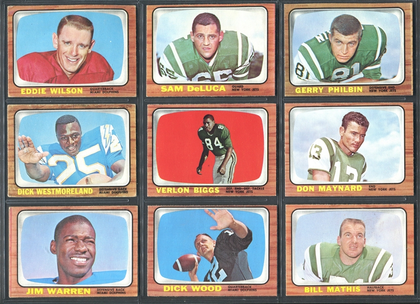 1966 Topps Football Lot of (71) Cards