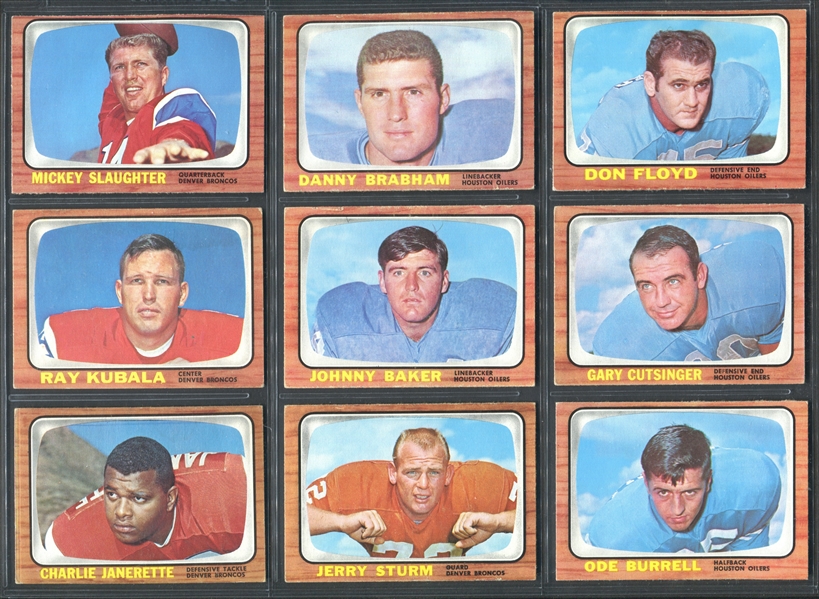 1966 Topps Football Lot of (71) Cards