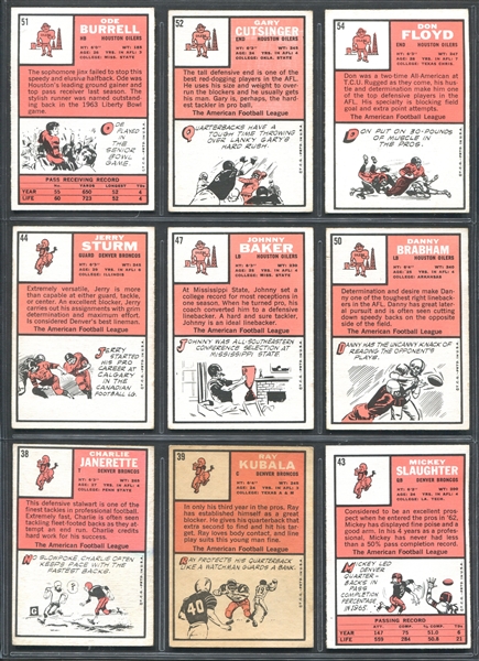 1966 Topps Football Lot of (71) Cards