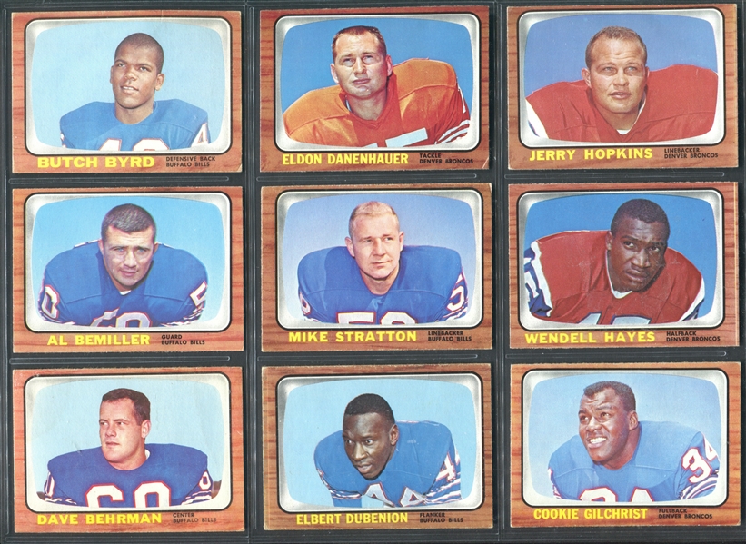 1966 Topps Football Lot of (71) Cards