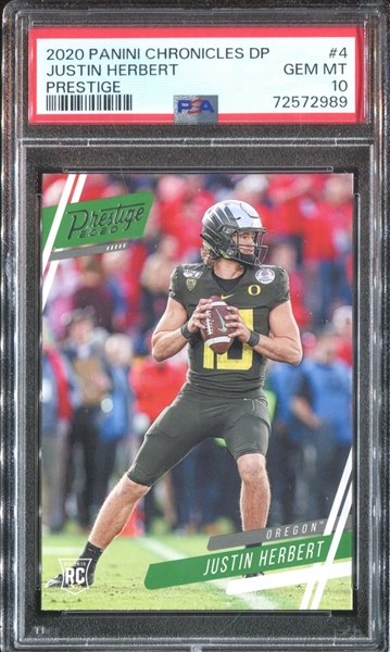 2020 Panini Chronicles DP Prestige #4 Justin Herbert PSA10 Gem Mt