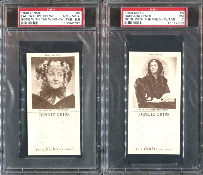 1948 Dinkie Gone With The Wind Complete PSA-Graded Set of (20) Cards