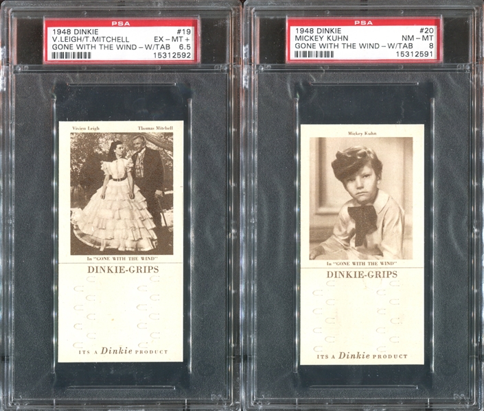 1948 Dinkie Gone With The Wind Complete PSA-Graded Set of (20) Cards