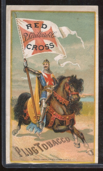 Fantastic Lorillard Knight on Horseback Trade Card