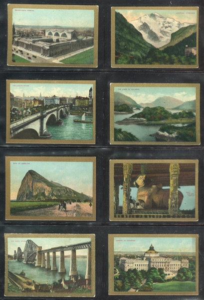 T99 Sights and Scenes of the World Mixed Back Near Set of (49/50) Cards