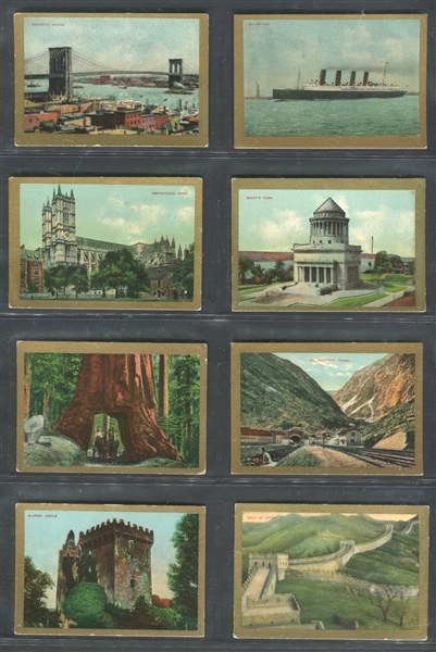 T99 Sights and Scenes of the World Mixed Back Near Set of (49/50) Cards