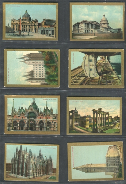 T99 Sights and Scenes of the World Mixed Back Near Set of (49/50) Cards