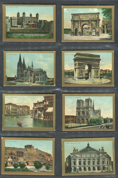 T99 Sights and Scenes of the World Mixed Back Near Set of (49/50) Cards