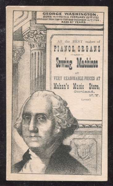 H602 Presidents Trade Cards - George Washington - Mahan's Music Store