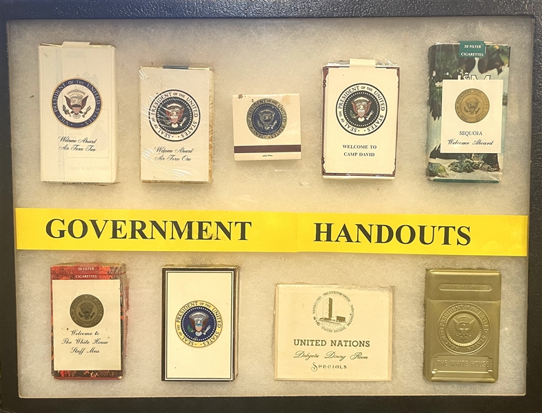 Fantastic Lot of (9) Cigarette Packs and Matchbooks with Presidential and Political Insignia