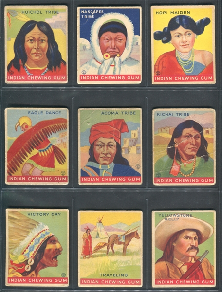 R73 Goudey Gum Indian Gum Near Complete Set of (177/216) Cards