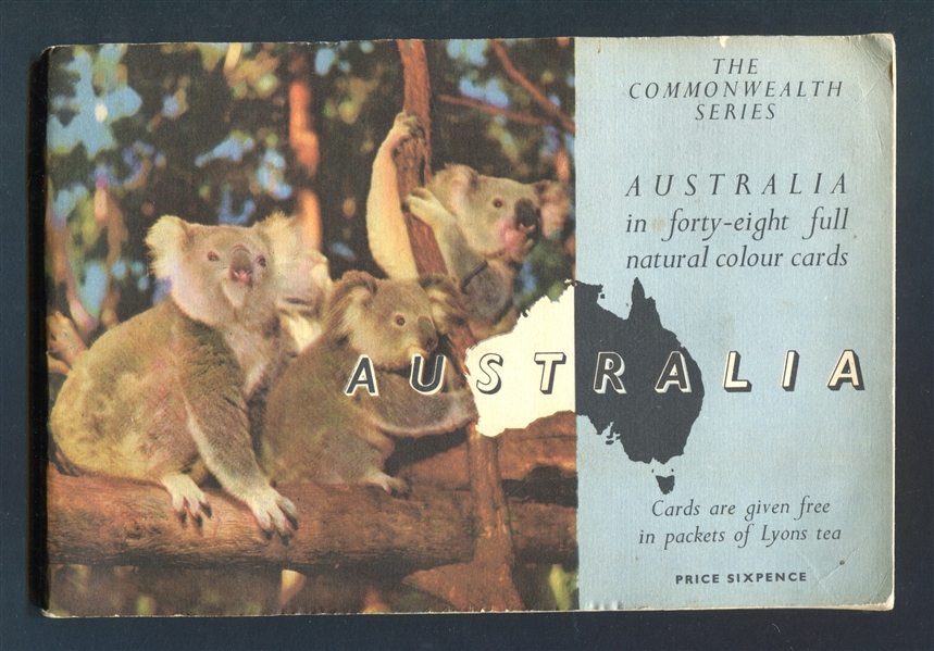 1958 Lyons Tea AustraliaAlbum with Partial Set of (29/48) Cards