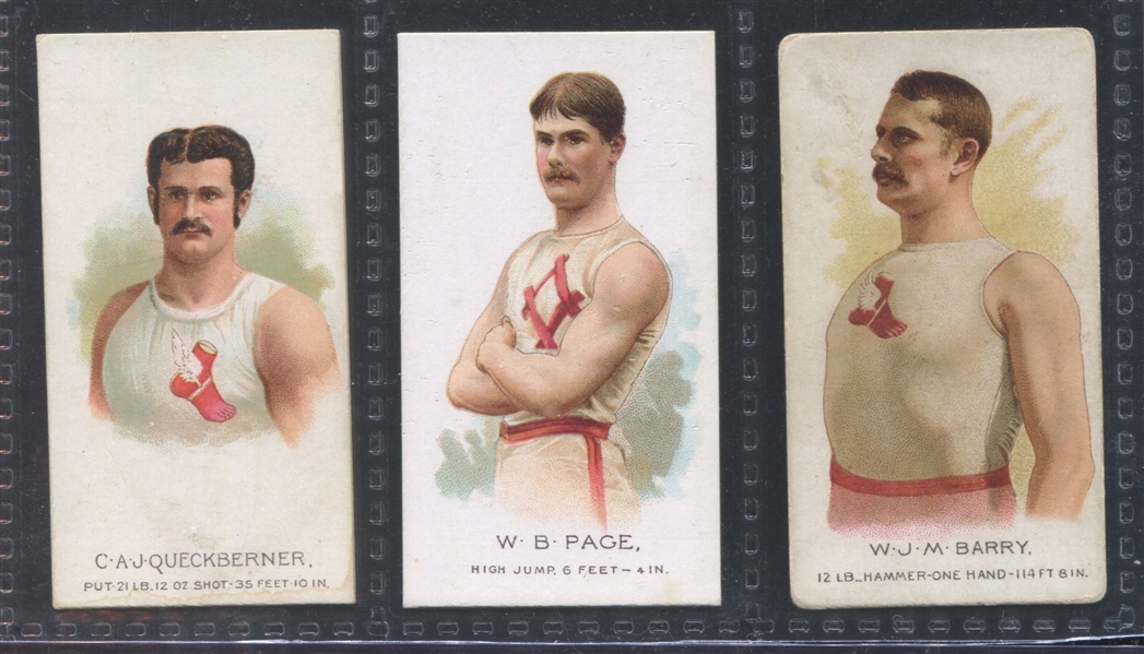 N29 Allen & Ginter World's Champions (2nd Series) Lot of (3) Track and Field Athletes