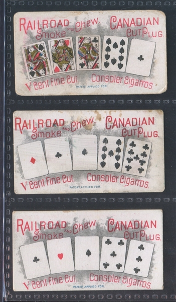 N323 S. F. Hess Poker Hands Cards Lot of (3) 