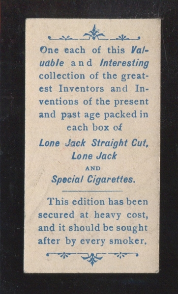 N365 Lone Jack Inventors Eli Whitney High Grade Type