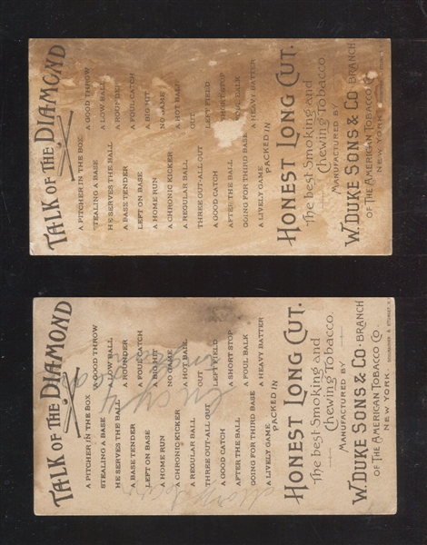 N135 Duke Honest Long Cut Talk of the Diamond Lot of (2) Cards