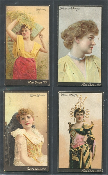 N264 Lorillard Red Cross Actresses Lot of (4) Different