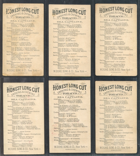 N127 Duke Honest Long Cut Sea Captains Complete Set of (25) Cards