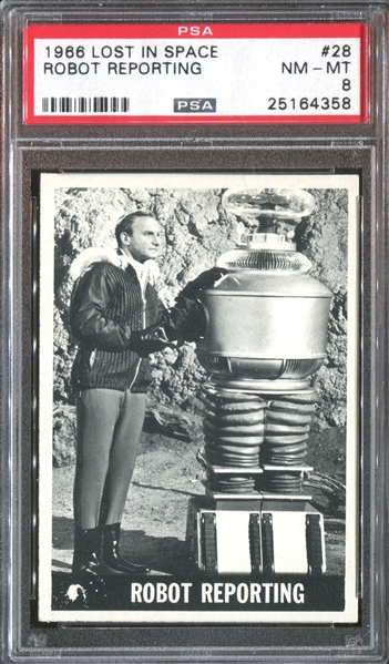 1966 Topps Lost in Space #28 Robot Reporting PSA8 NM-MT