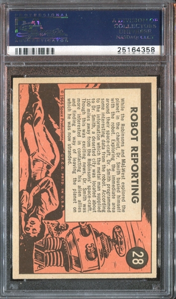 1966 Topps Lost in Space #28 Robot Reporting PSA8 NM-MT