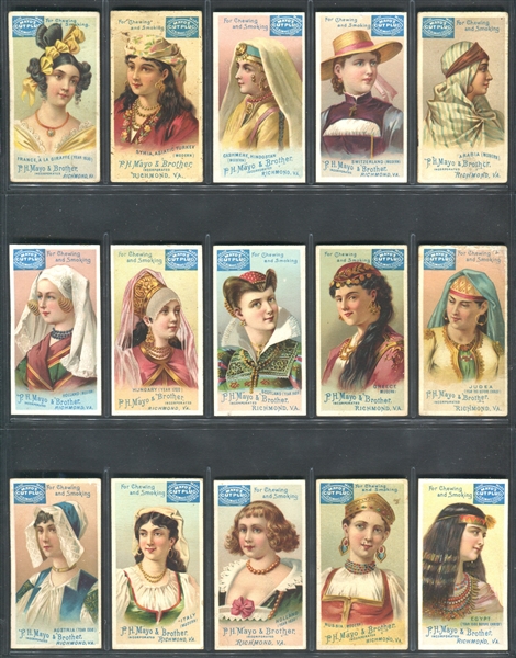 N305 Mayo Cut Plug Headdresses Complete Higher Grade Set of (25) Cards