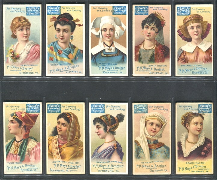 N305 Mayo Cut Plug Headdresses Complete Higher Grade Set of (25) Cards