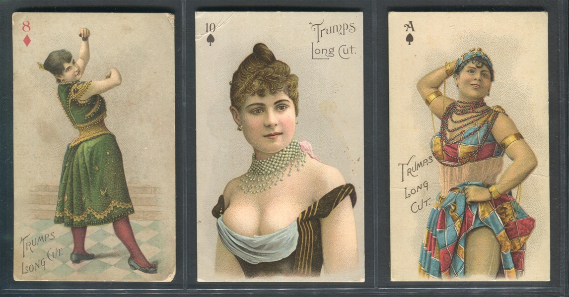 N457-1A Trumps Long Cuts Playing Cards Lot of (5) Cards