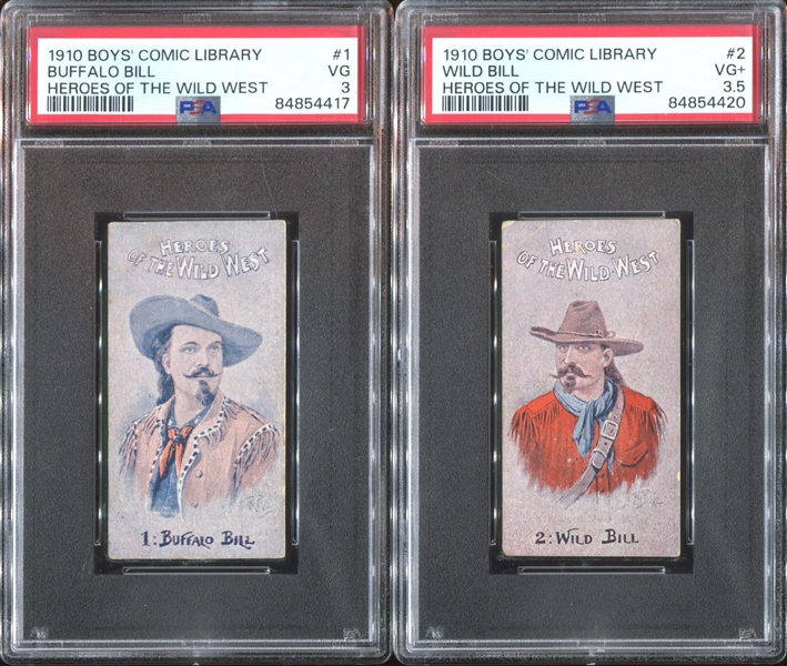 1910's Boys Comic Library (UK) Heroes of the Wild West PSA-Graded Complete Set of (4) - The #1 Registry Set