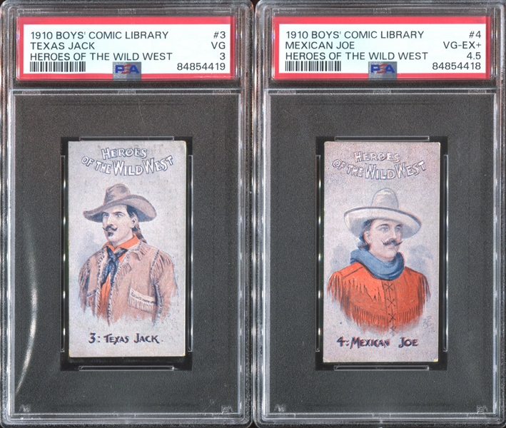 1910's Boys Comic Library (UK) Heroes of the Wild West PSA-Graded Complete Set of (4) - The #1 Registry Set