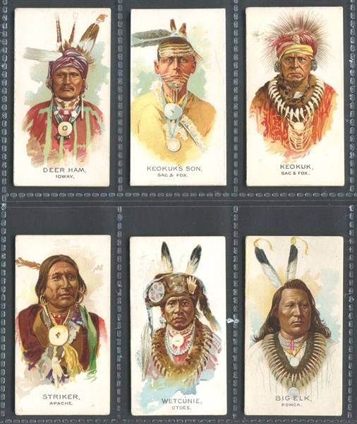 N2 Allen & Ginter American Indians Lot of (6) Higher Grade Cards