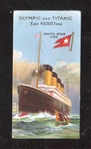 1911 Cadburys Cocoa Largest Steamers "Olympic and Titanic" Key Card