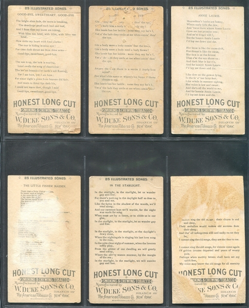 N116 Duke Honest Long Cut Illustrated Songs Lot of (14) Cards