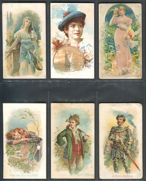 N116 Duke Honest Long Cut Illustrated Songs Lot of (14) Cards