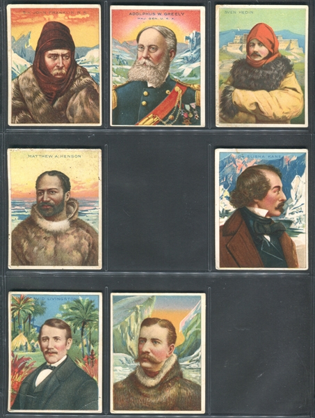 T118 Hassan Cigarettes World's Greatest Explorers Near Complete (23/25) Set