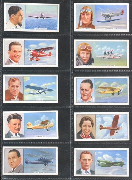 1936 Carrera Famous Airmen & Airwomen Complete Set of (50) Cards