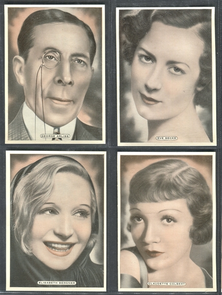 1935 Ardath Film, Stage and Radio Stars Complete Set of (25) Cards