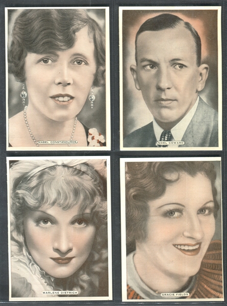 1935 Ardath Film, Stage and Radio Stars Complete Set of (25) Cards